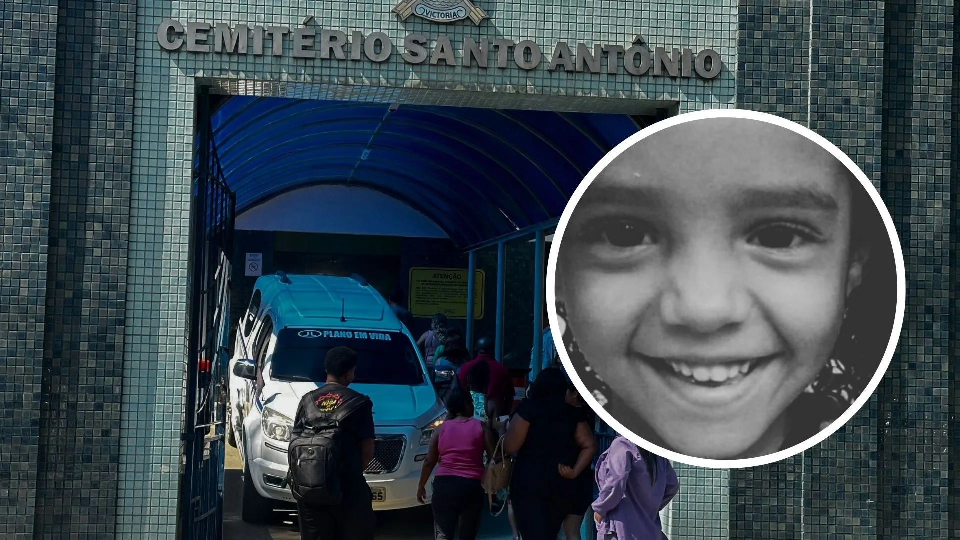 Menina que morreu após atropelamento será enterrada neste sábado em Vitória