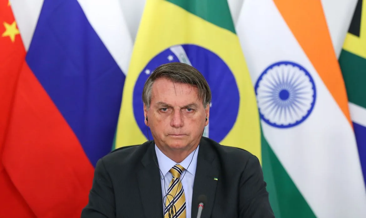 (Brasília – DF, 17/11/2020) Presidente da República Jair Bolsonaro, durante reunião da XII Cúpula de Líderes do BRICS (videoconferência). Foto: Marcos Corrêa/PR