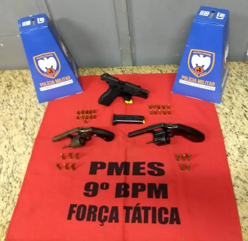 Quatro armas de fogo são apreendidas em Cachoeiro de Itapemirim