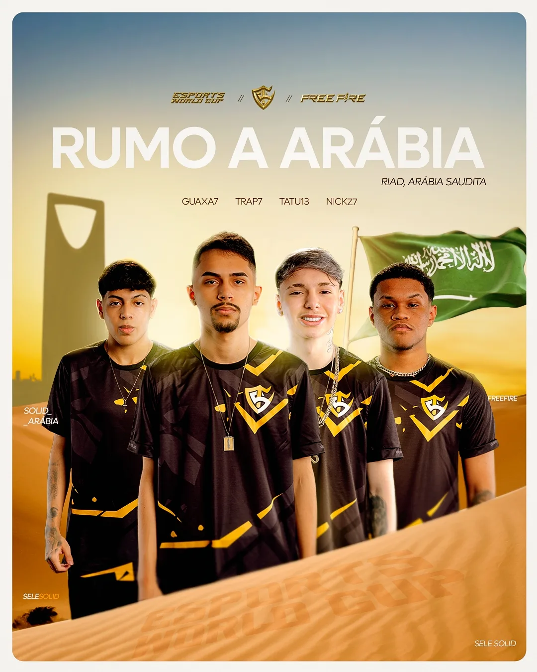 Esports World Cup 2024: Team Solid decola rumo à Arábia Saudita