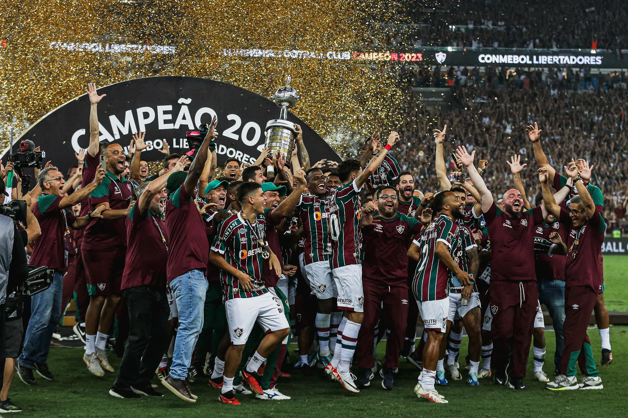 Fluminense marca a festa do título da Libertadores