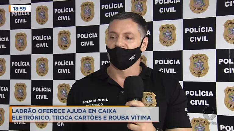 Golpista oferece ajuda em caixa eletrônico, troca cartões e rouba vítima