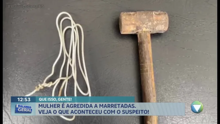 Mulher é agredida com marreta