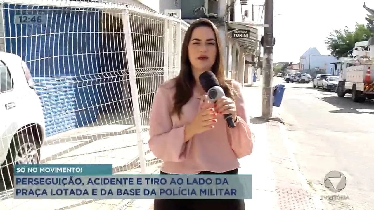 Perseguição, acidente e tiro ao lado de praça lotada em Vila Velha