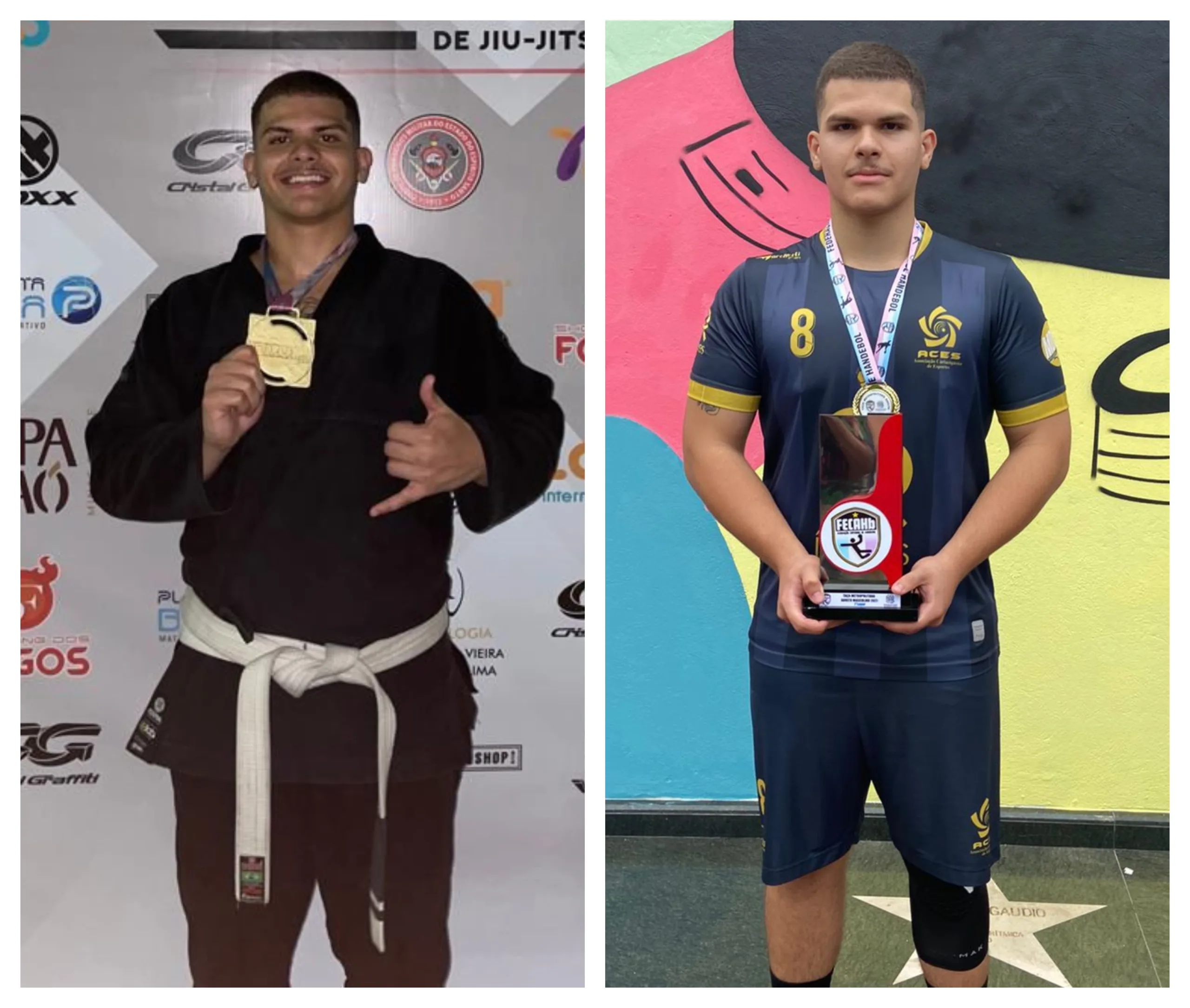 Com 18 anos, jovem capixaba é destaque no jiu-jitsu e no handebol