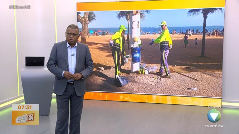 12 toneladas de lixo são recolhidos das praias de Vila Velha