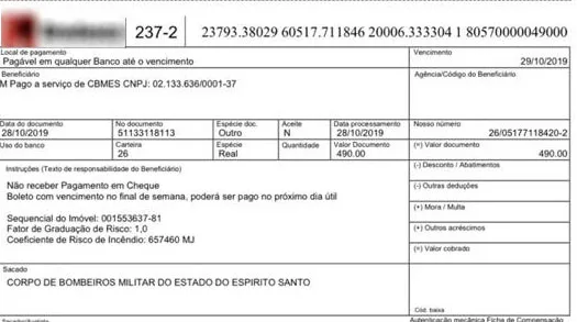 Corpo de Bombeiros alerta sobre golpe de taxa de incêndio no sul do estado