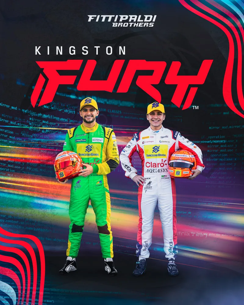 Kingston anuncia irmãos Fittipaldi como
embaixadores de Kingston FURY