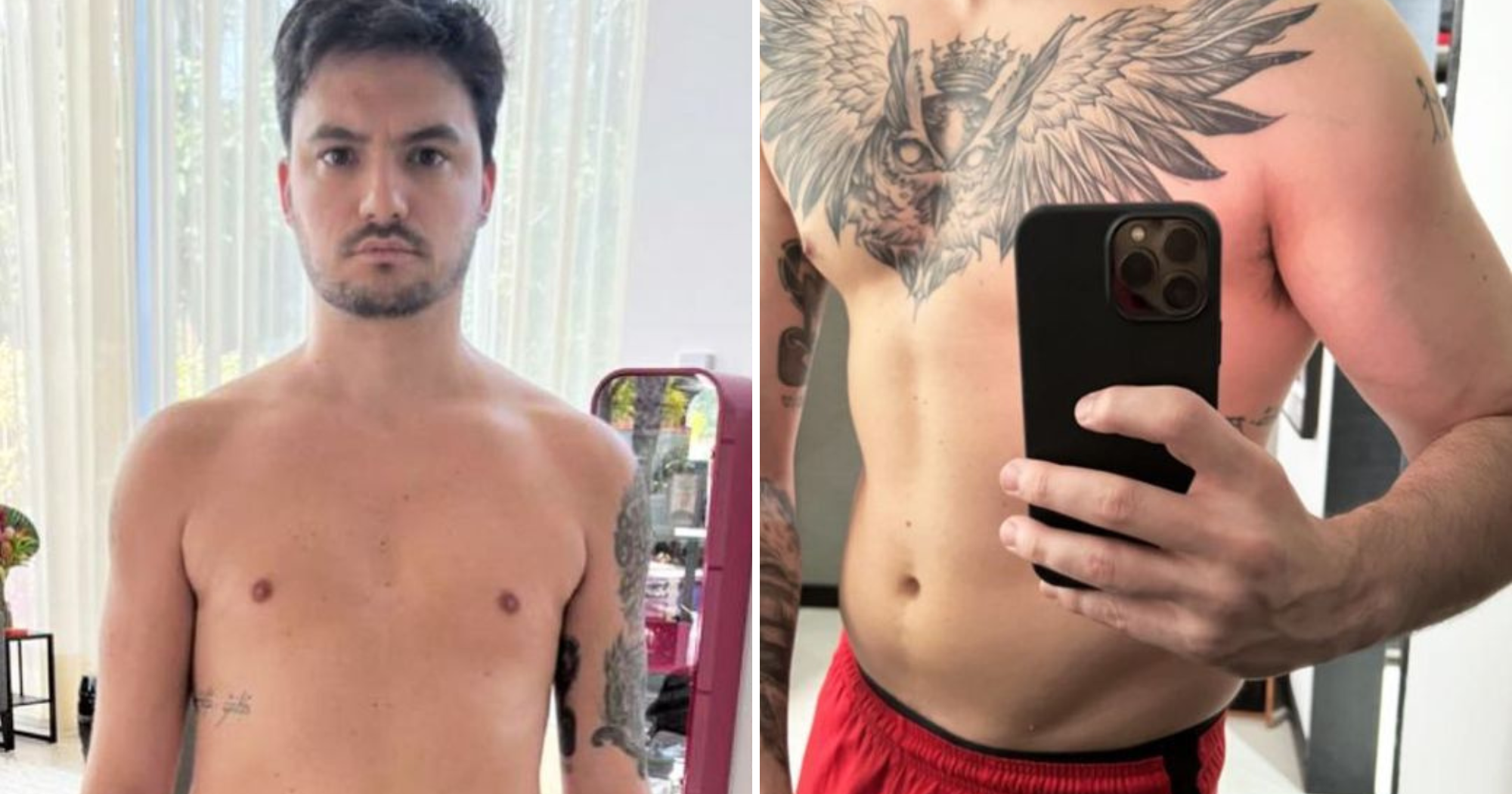 Felipe Neto surge sem camisa e choca com antes e depois do corpo