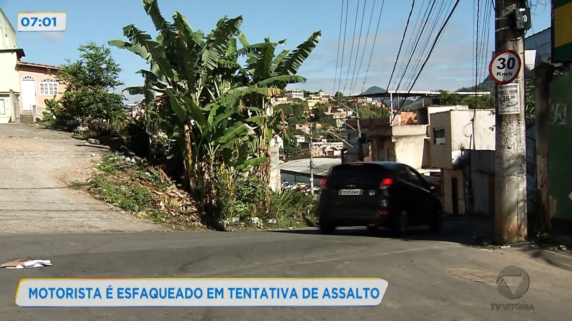 Motorista é esfaqueado em tentativa de assalto