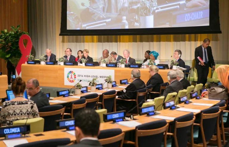 Panel 2: Financing and sustaining the end of AIDS: the window of opportunity; held at UNHQ, New York, on June 8, 2016.