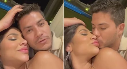 Reataram? Arthur Aguiar e capixaba Jhenny Santucci aparecem juntos no réveillon