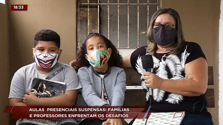 Aulas presenciais suspensas: famílias e professores enfrentam os desafios Aulas presenciais suspensas: famílias e professores enfrentam os desafios