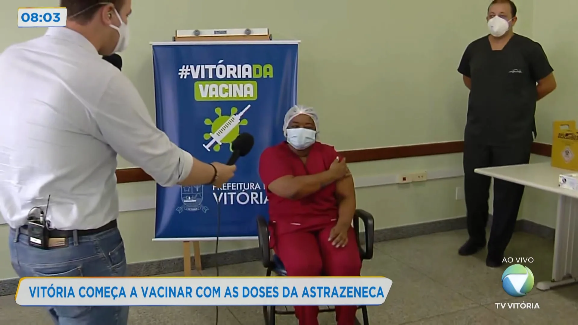 Vitória começa a vacinar com as doses da Astrazeneca