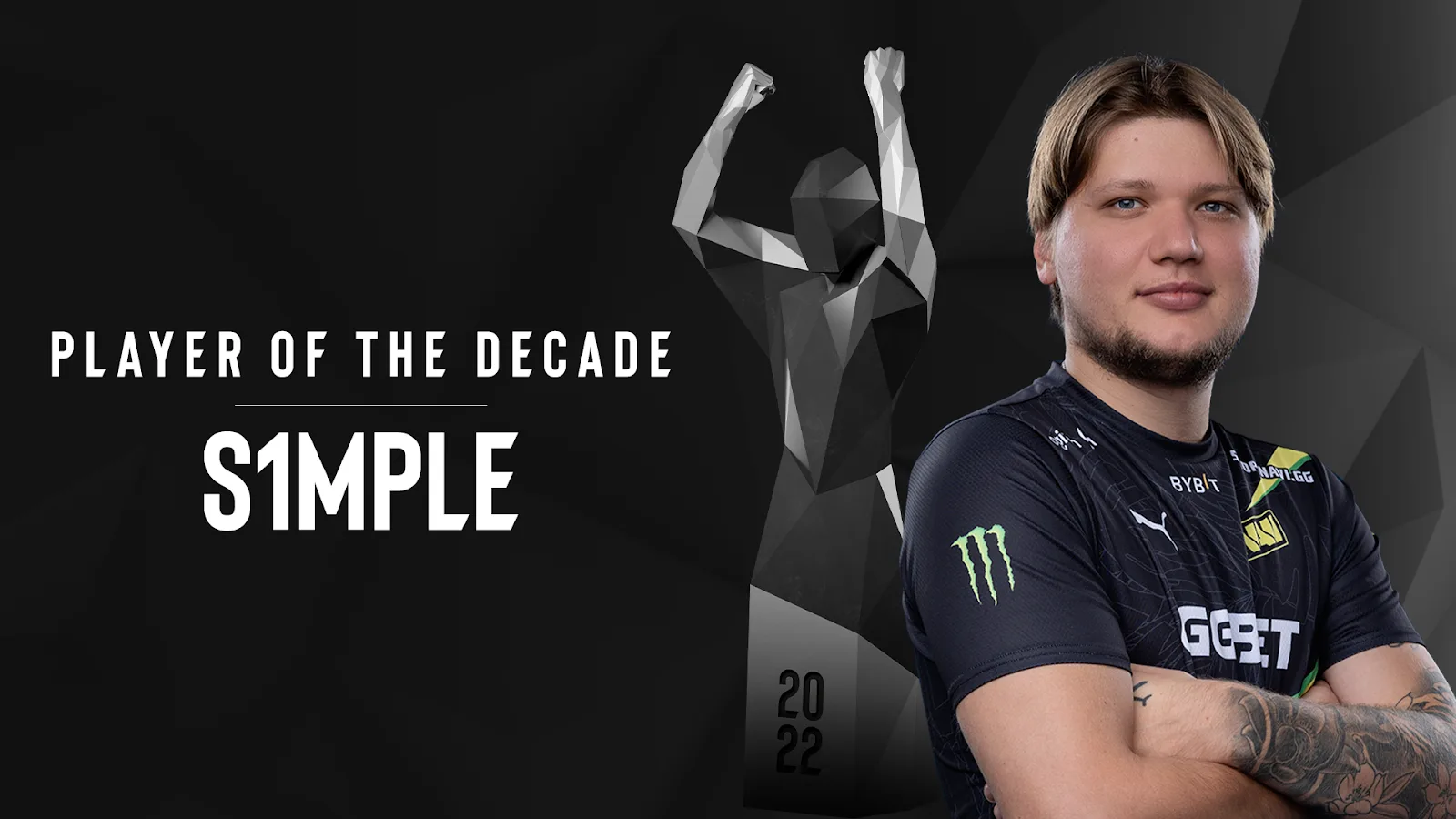 Oleksandr "s1mple" Kostyliev ganha prêmio de Jogador da Década de CS:GO