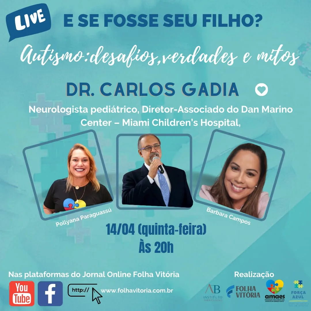 VÍDEO | Médico referência nos EUA no tratamento de autistas participou de live. Reveja!