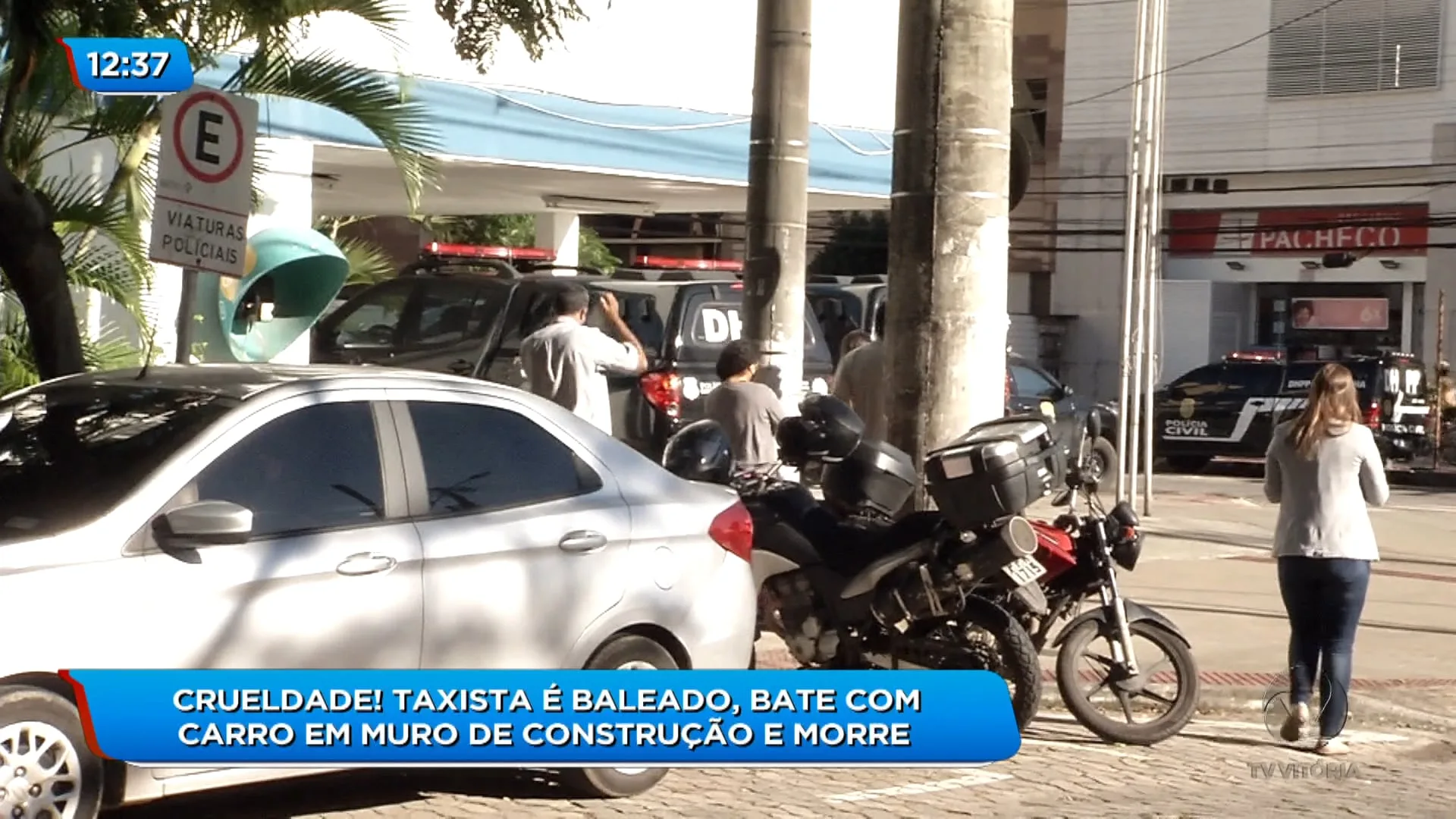 Taxista morre depois de bater em muro