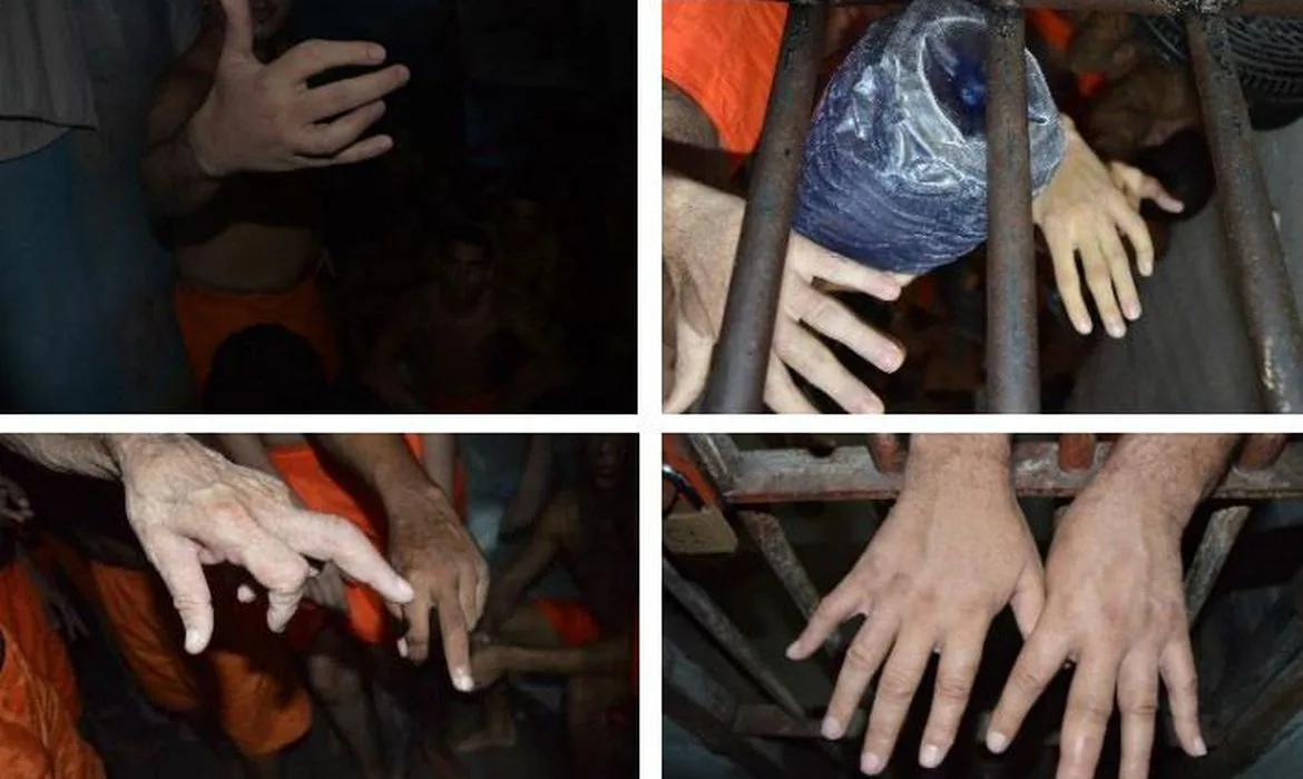 Tortura/dedos quebrados – Em relatório sobre missão ao estado do Ceará, imagem mostra mãos de diferentes presos com indícios de traumatismo nos dedos. Foto: Acervo do MNPCT (2019)