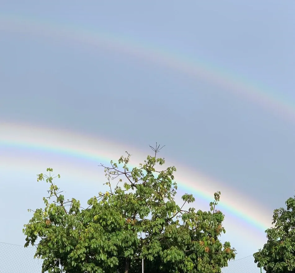 Arco-íris colore céu da Grande Vitória no último sábado de 2018