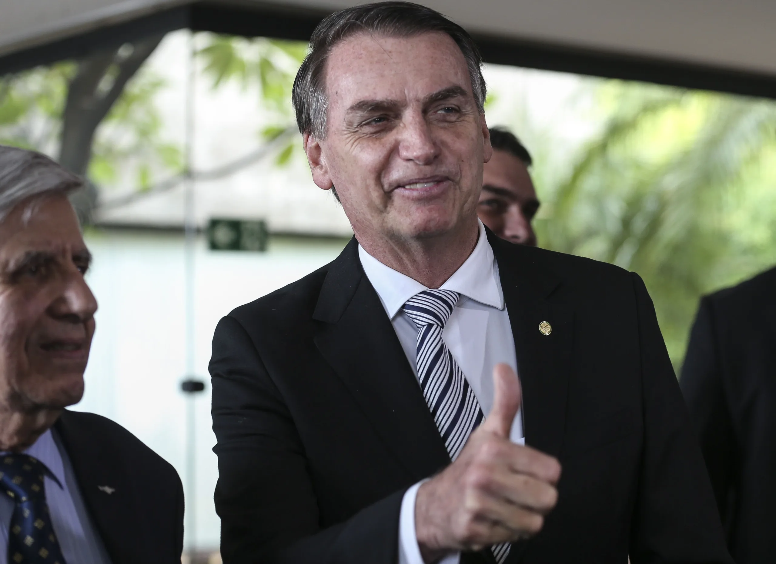 O presidente eleito Jair Bolsonaro durante visita ao Superior Tribunal de Justiça (STJ).