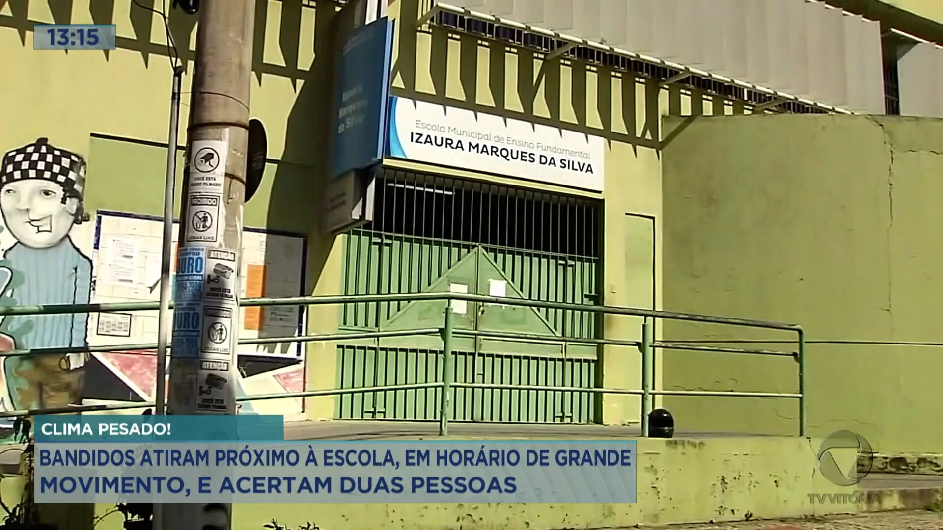 Duas pessoas são baleadas perto de uma escola no bairro Andorinhas, em Vitória