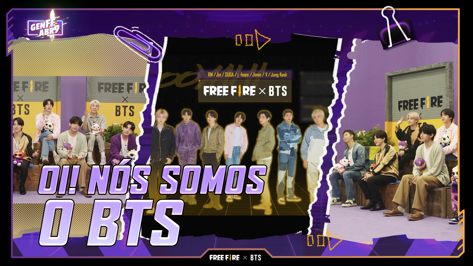 'Free Fire x BTS: O Show' farão parte do Evento Gen FF com muitas surpresas in-game