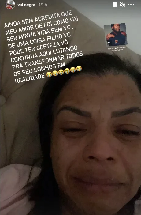 "Como vai ser minha vida sem você?", desabafa mãe de Mc Kevin nas redes sociais