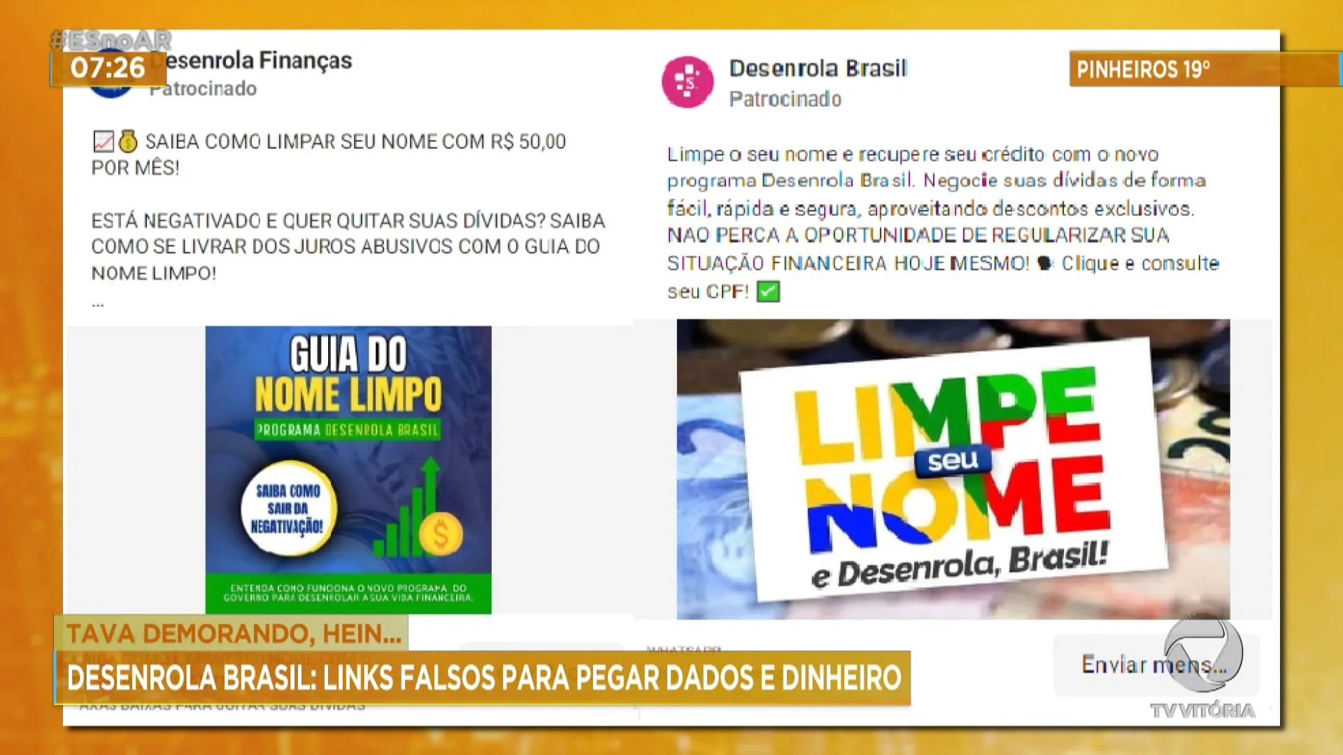 Desenrola Brasil: links falsos para pegar dados