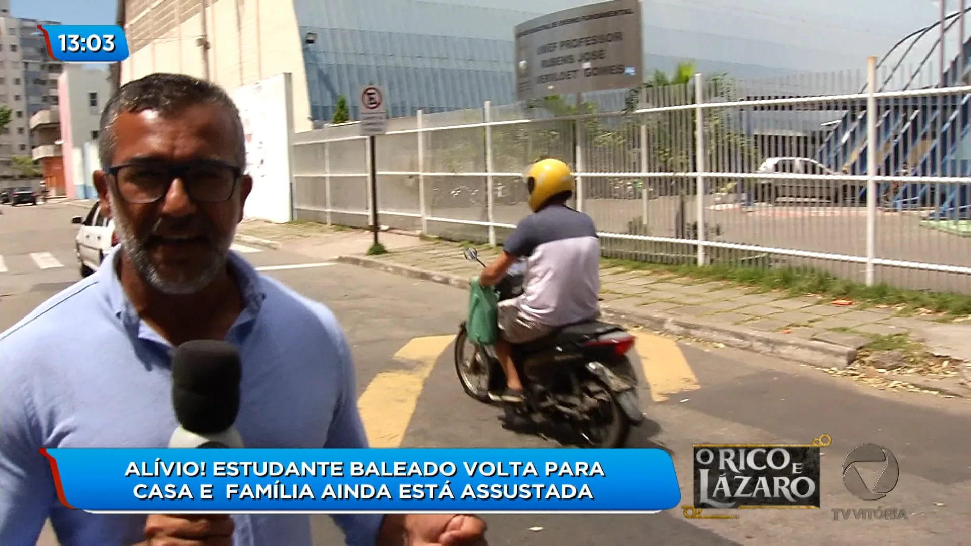 Adolescente atingido por bala perdida em Vila Velha é liberado do hospital