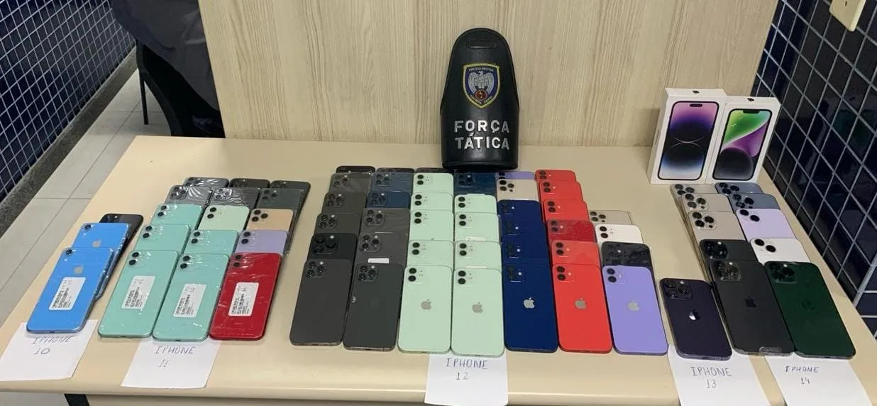 Mais de 70 iPhones são apreendidos em Vila Velha; suspeito foi detido