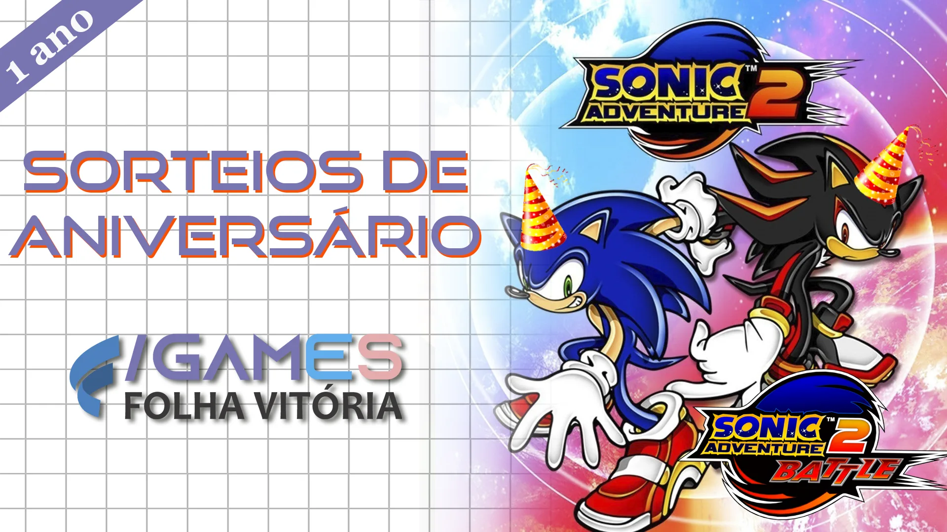 Sonic Adventure 2 + DLC é o quinto sorteio do aniversário do /GAMES