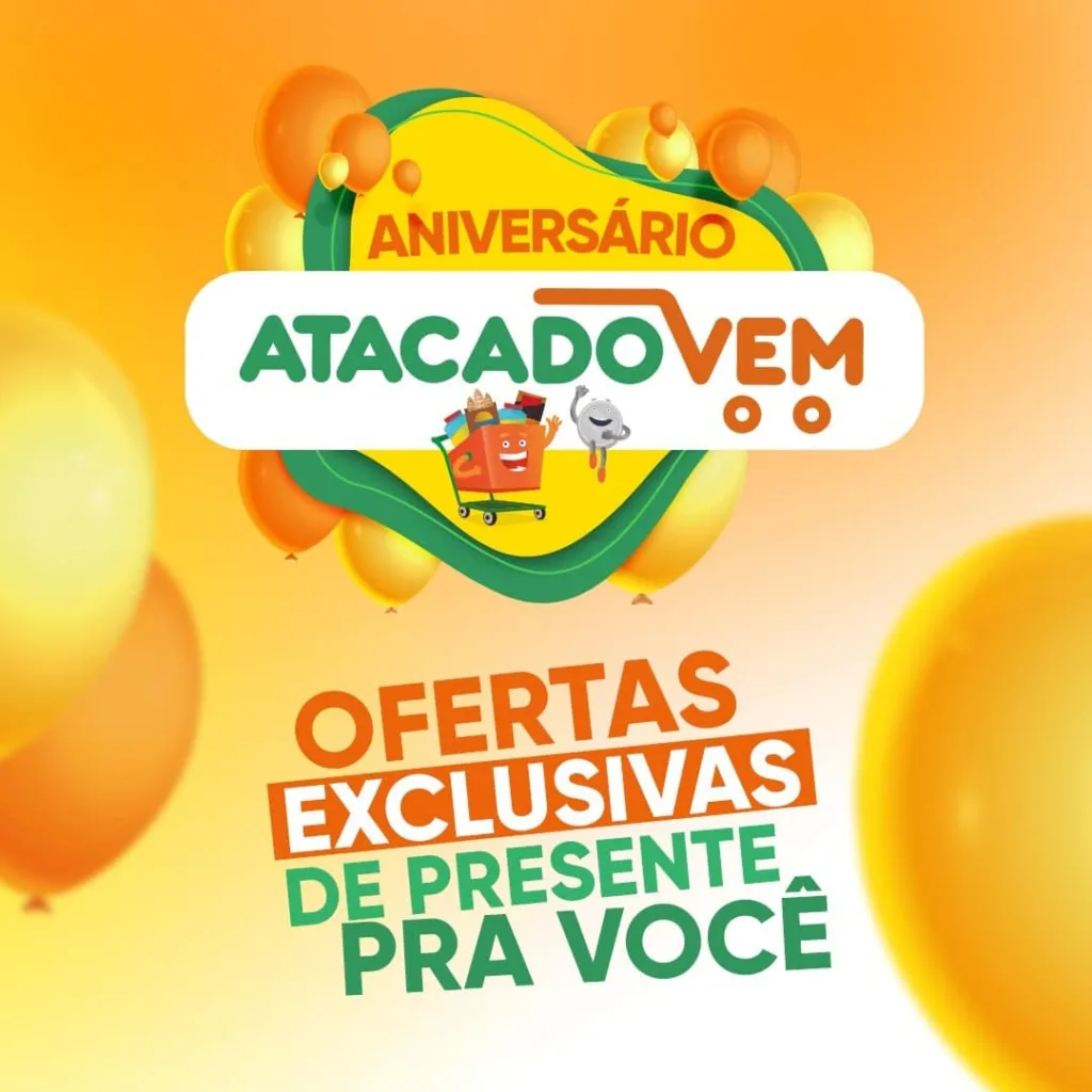 Em campanha da Ampla, Atacado Vem celebra um ano de funcionamento e reforça sua marca Em campanha da Ampla, Atacado Vem celebra um ano de funcionamento e reforça sua marca