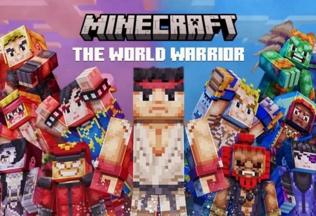 Minecraft ganha pacote The World Warrior com skins de Street Fighter