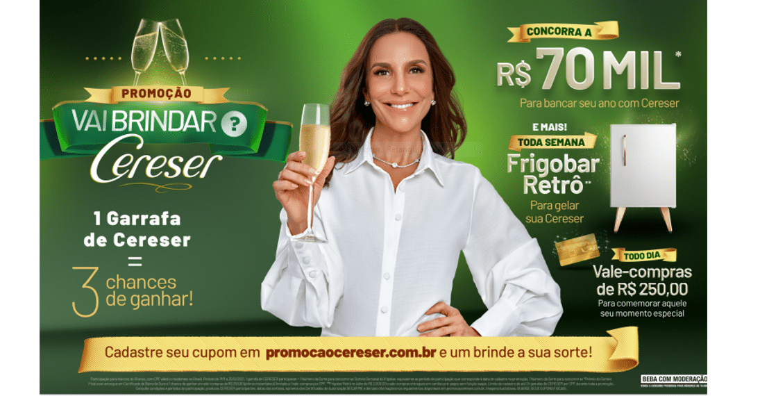 Ivete Sangalo faz brinde virtual com fãs em nova campanha da Cereser –