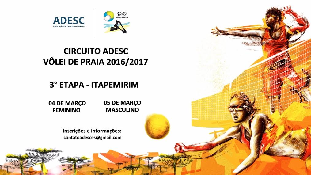 Agenda Esportiva: 3° Etapa do Circuito ADESC de Vôlei de Praia