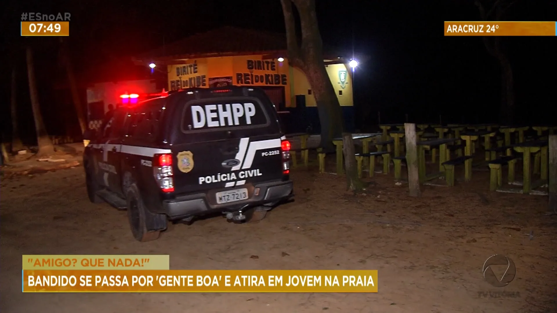 Bandido se passa por amigo e atira em jovem na praia