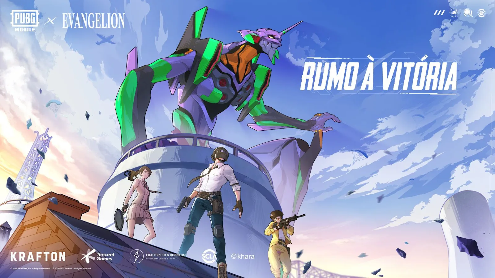 EVANGELION chega ao PUBG MOBILE com novo modo de jogo, Anjo e EVA-01