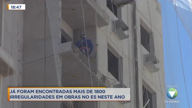Já foram encontradas mais de 1800 irregularidades em obras no ES neste ano