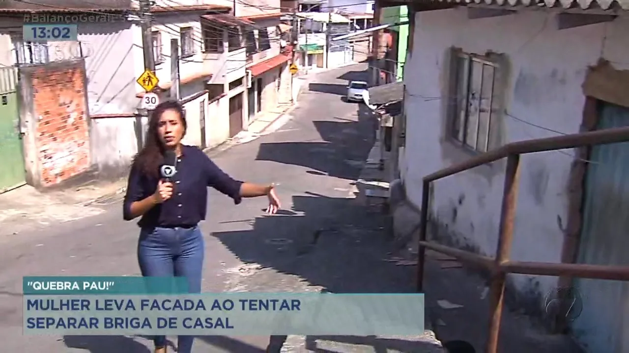 Mulher acaba esfaqueada ao tentar separar briga de casal