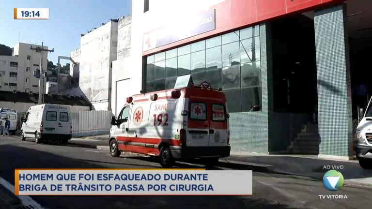 Homem esfaqueado por motorista passa por cirurgia