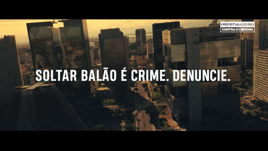 Nova campanha da Prefeitura do Rio de Janeiro alerta sobre o risco de soltar balões