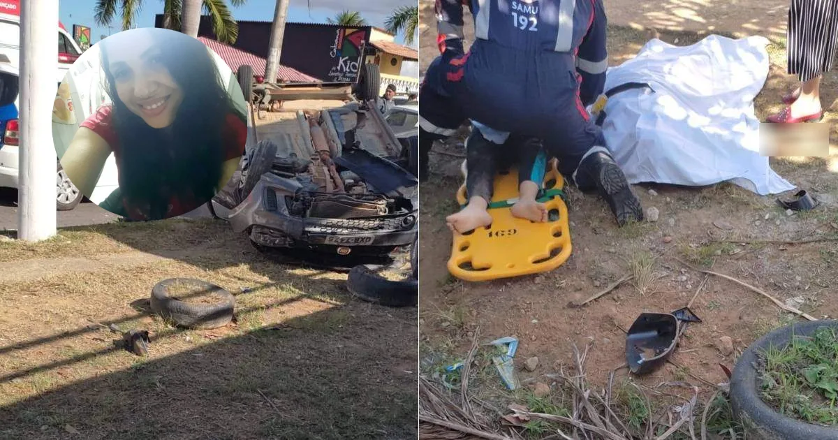 VÍDEO | Mulher morre e crianças ficam feridas após perseguição acabar em acidente na Serra