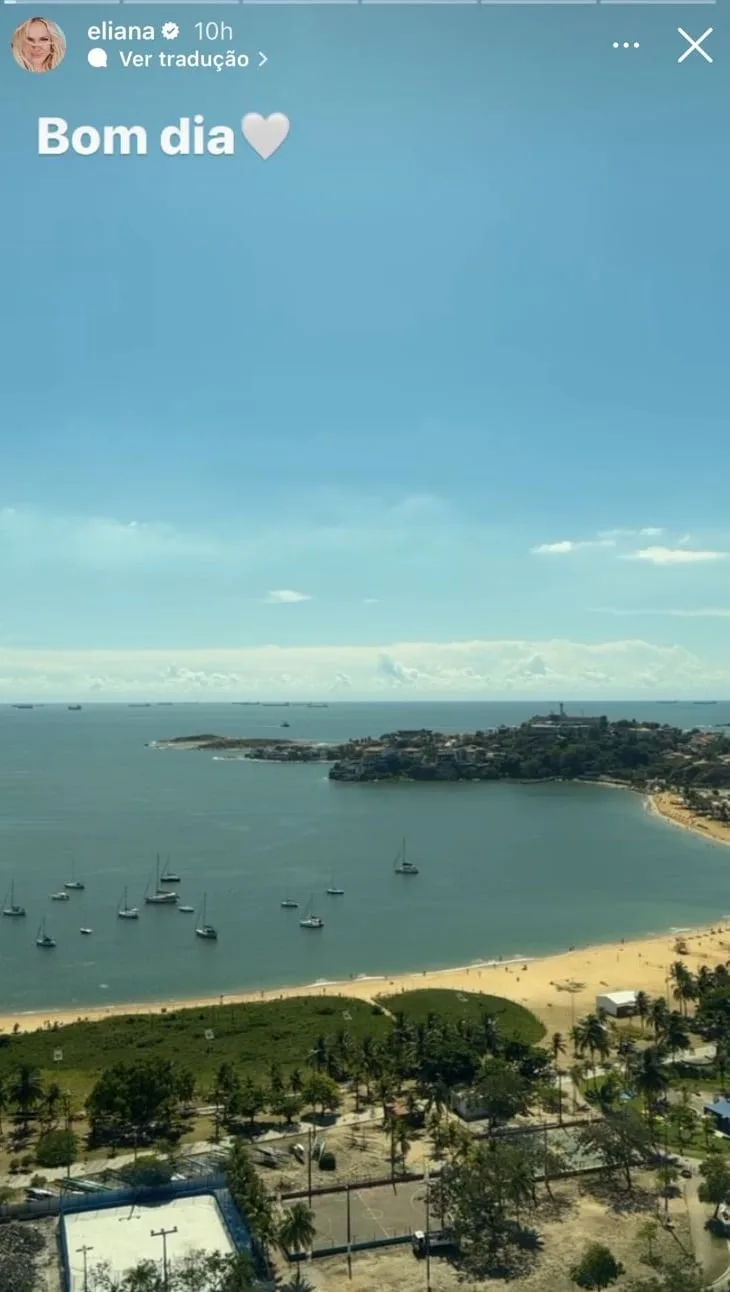 Em Vitória, Eliana faz programa com famoso no ES: "Razão". Veja tudo e quem é (Foto: Reprodução/Instagram @eliana)