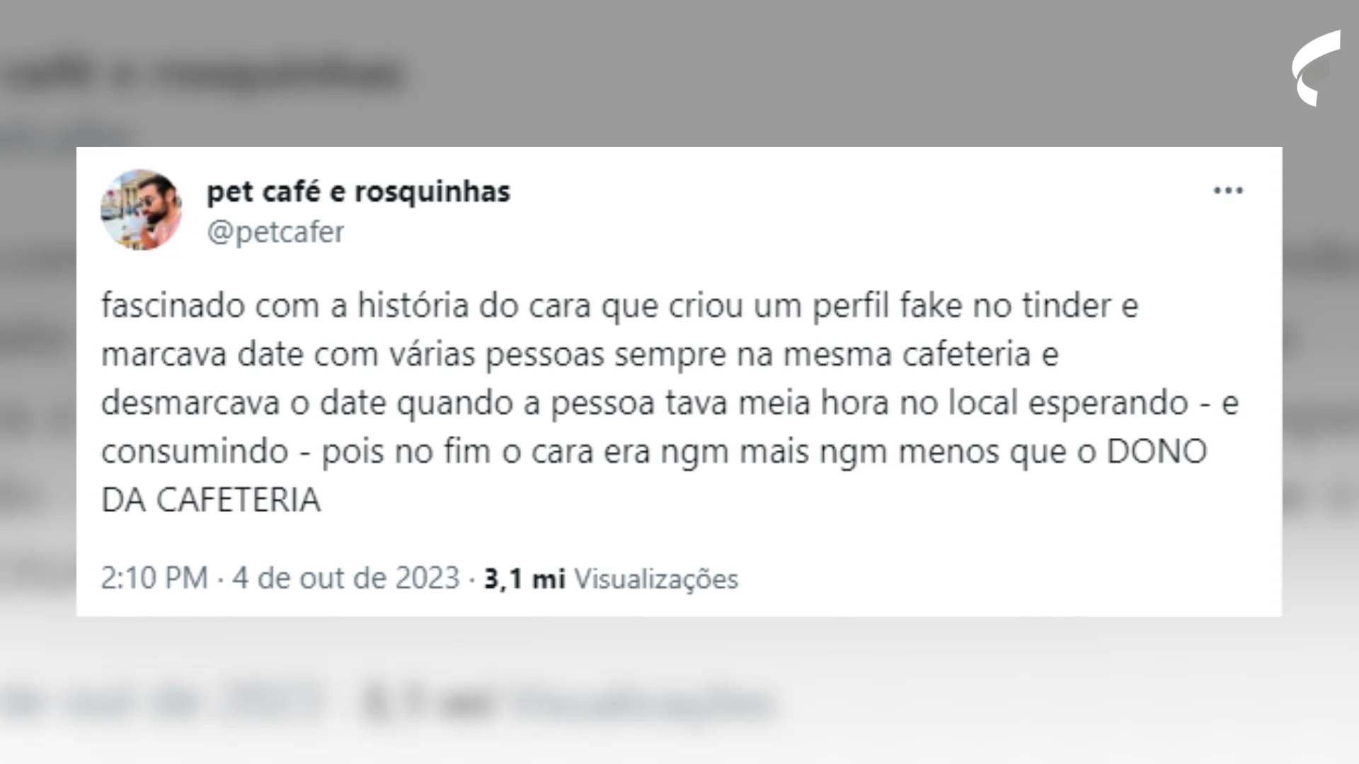 Dono usa Tinder e marca encontros falsos na própria cafeteria para atrair clientes