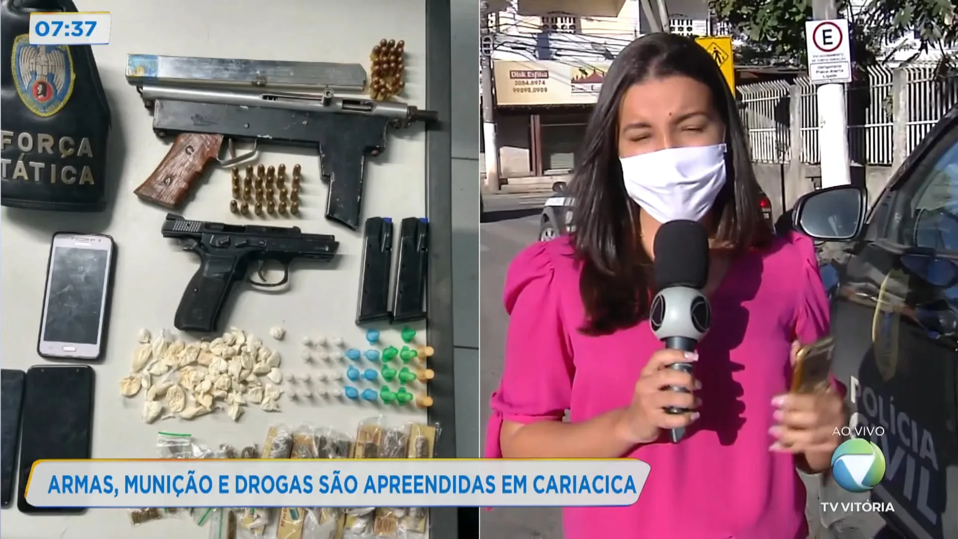 Armas, munição e drogas são apreendidas em Cariacica