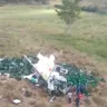 Caminhão-baú cai de ponte em João Neiva e motorista é socorrido em estado grave