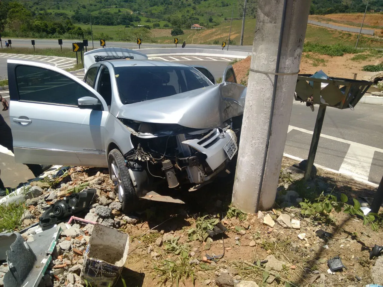 Perseguição policial termina em acidente no bairro Cidade Pomar na Serra