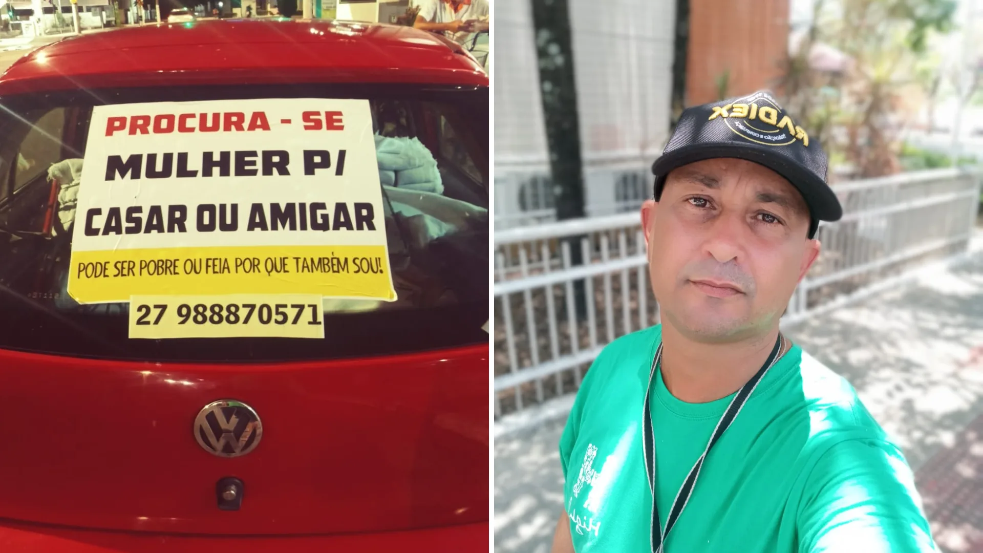 Pode ser pobre ou feia! Morador de Vila Velha usa anúncio de carro para casar