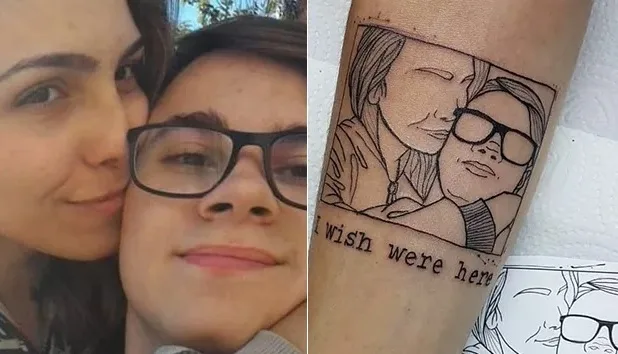 Namorada de Rafael Miguel faz tatuagem em homenagem ao ator: "queria que estivesse aqui"