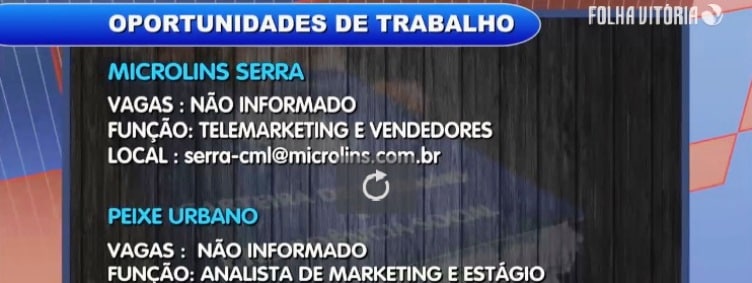 As dicas e oportunidades do quadro "Quero emprego"